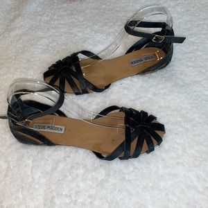 Steve Madden - FRANKLIN BLACK LEATHER Sandal 8